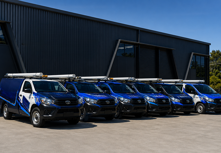 Fleet of Abbotsbury Blocked Drains plumbing vans
