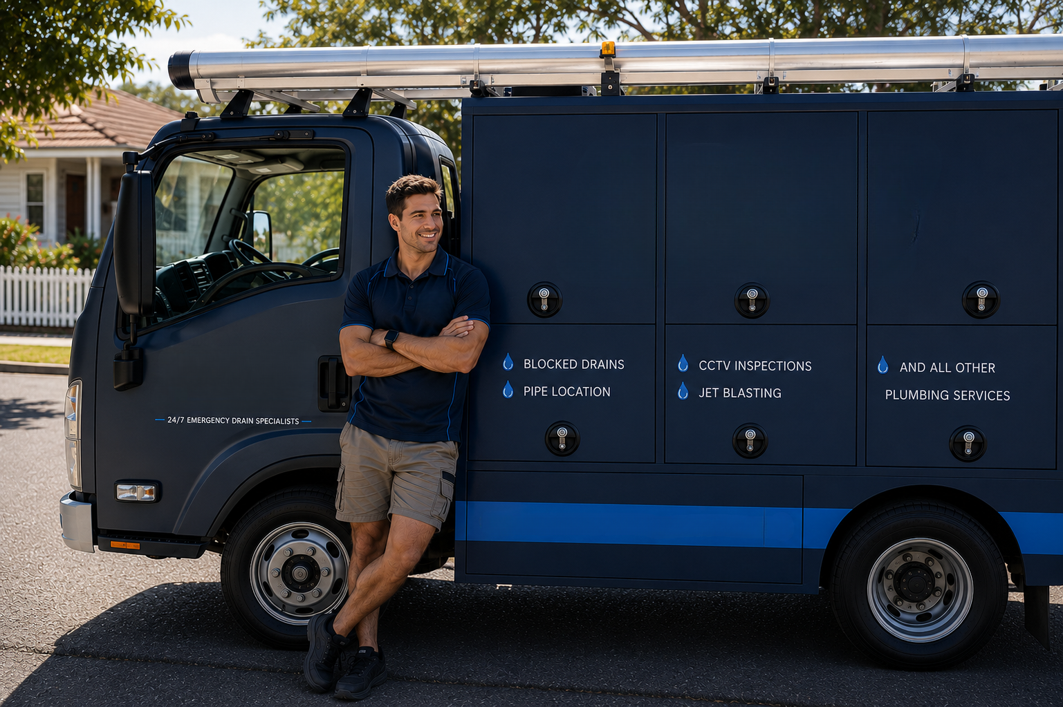 Plumber with Abbotsbury Blocked Drains van